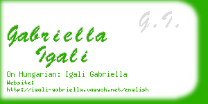 gabriella igali business card